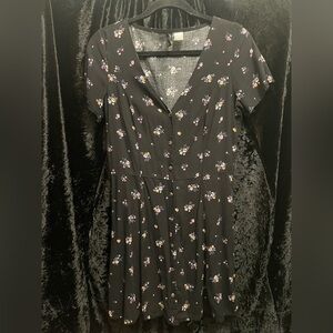90s Grunge Floral Babydoll Dress